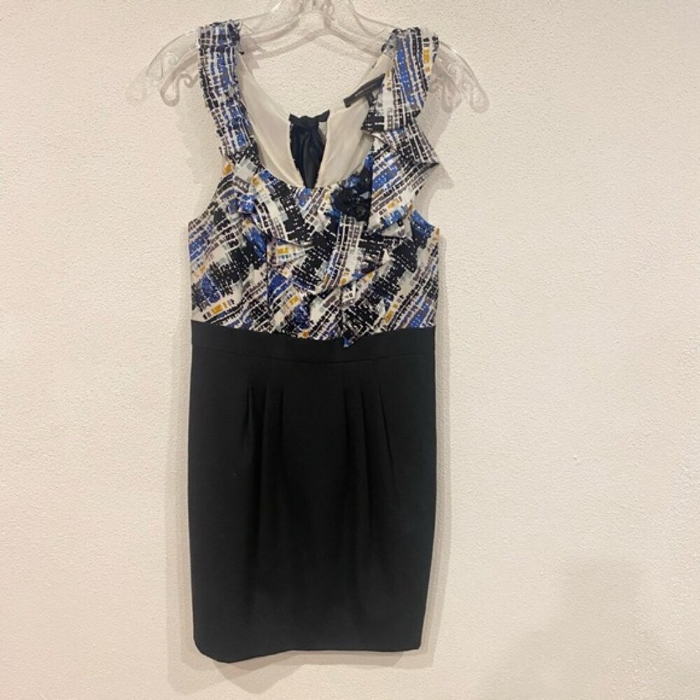 BCBGMaxAzria Silk Ruffle Dress Size 6 EUC